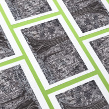 Poster flyer mock-up with shadow overlay